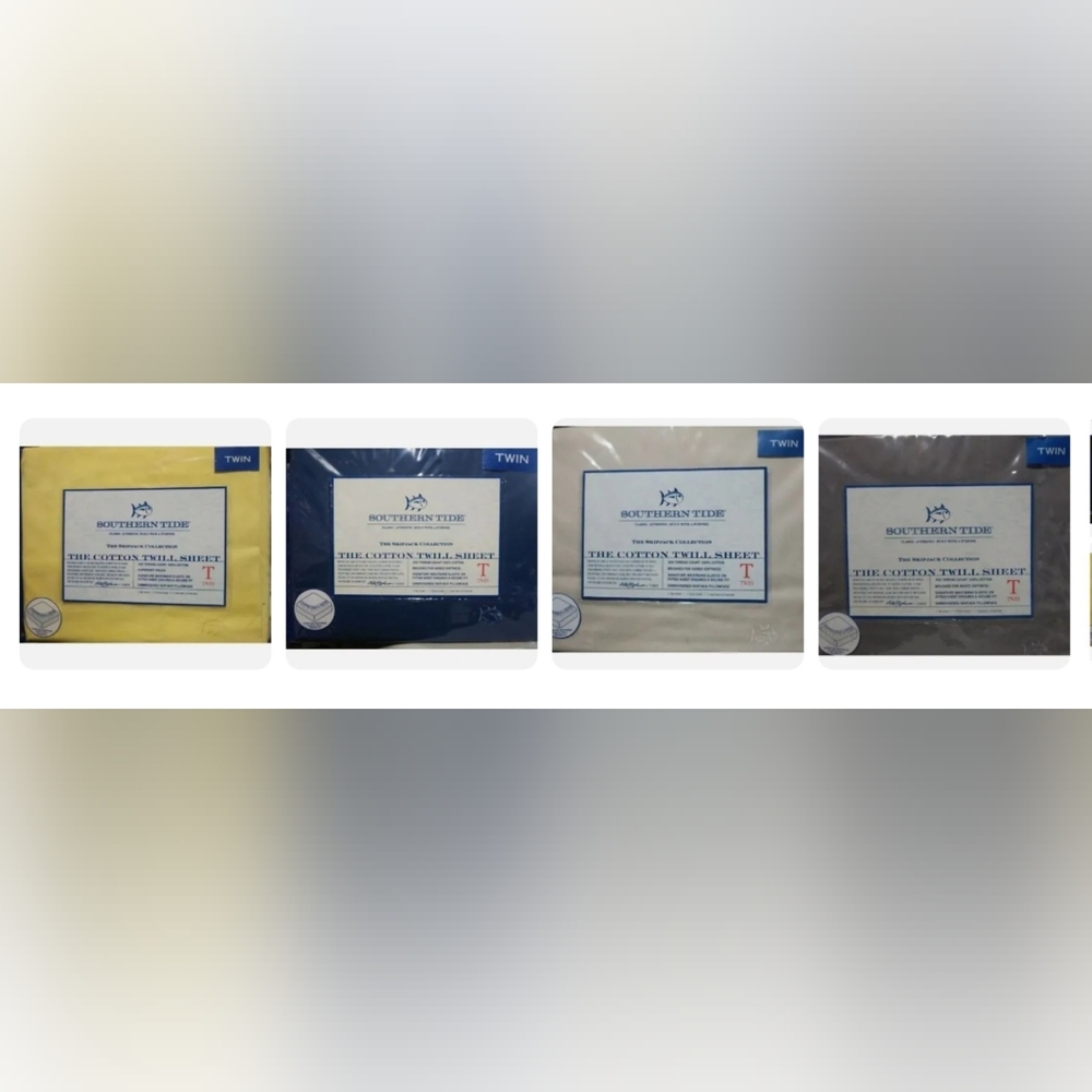 New Southern Tide 4 Twin Size Sheet Sets 300 Thread count